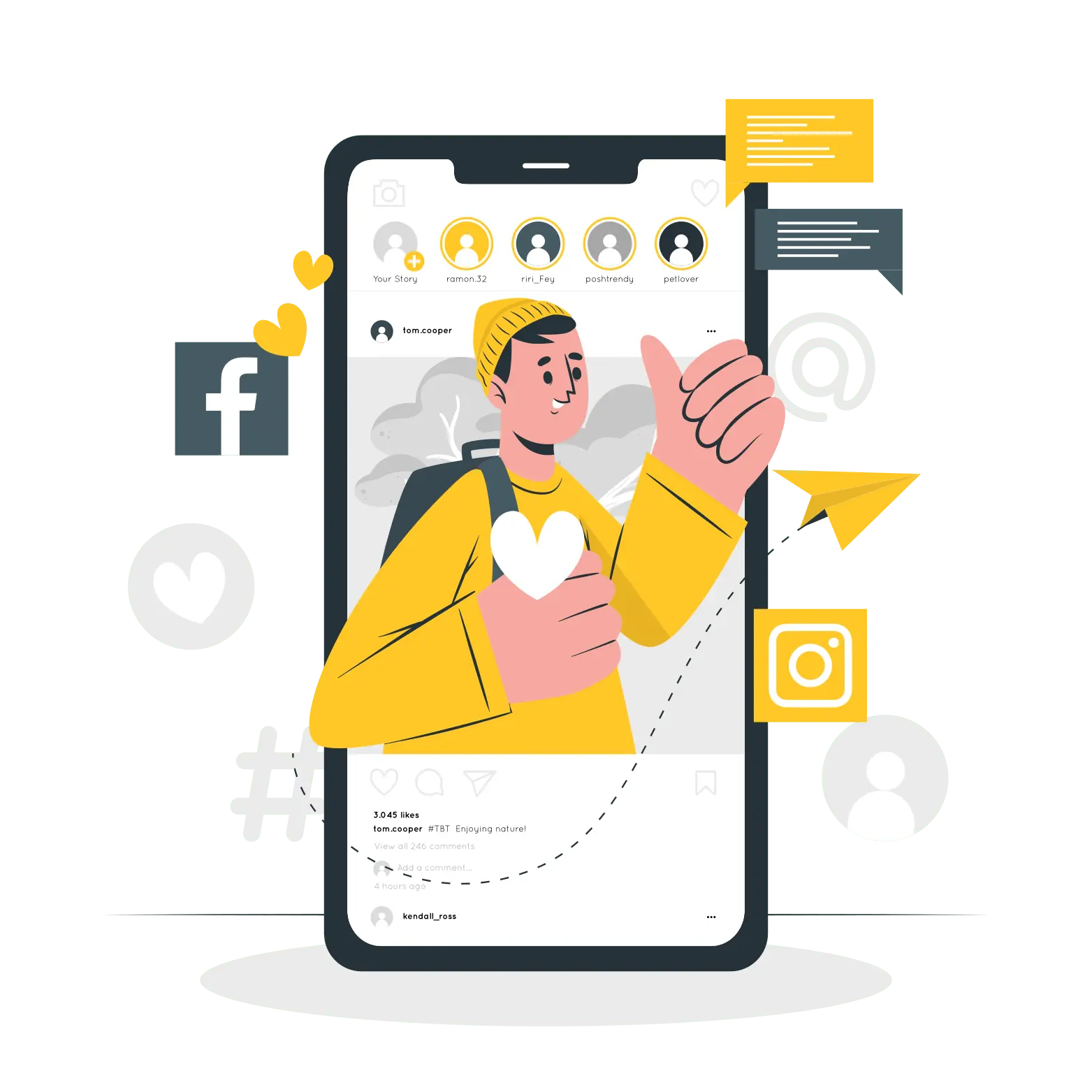 social media marketing pakistan illustrator